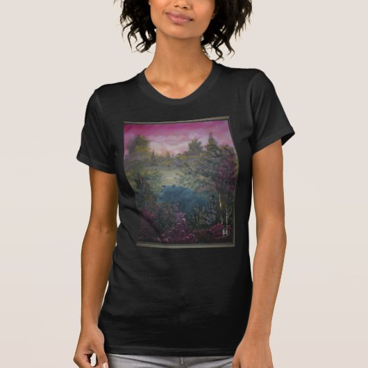 T-shirt vieil ours noir (Devant)