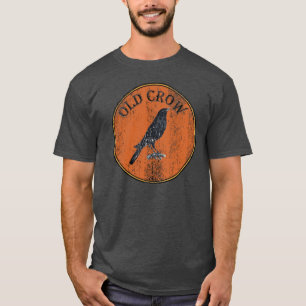 T-shirt Vieille corneille rustique au-dessus du bonhomme