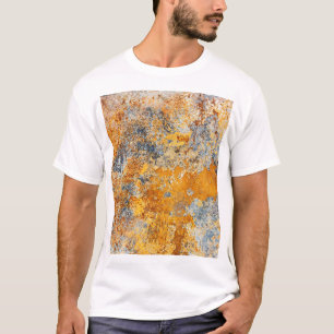 T-shirt Vieille texture rouille, grunge arrière - plan mét