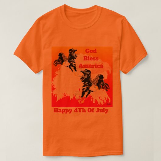 T-shirt : vier juli (Design voorkant)