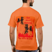 T-shirt : vier juli (Achterkant)