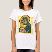 T-shirt Vierge byzantine moderne Marie et enfant religieus (Devant)