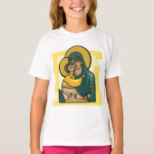 T-shirt Vierge byzantine moderne Marie et enfant religieus (Devant)