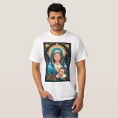 T-shirt Vierge catholique chrétienne Marie Noël (Devant entier)