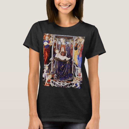 T-shirt Vierge et enfant avec Ange musicale (Devant)
