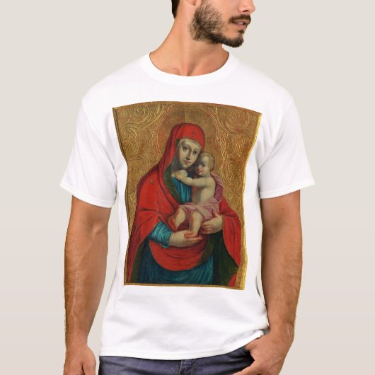 T-shirt Vierge Marie et Jésus enfant par Jan Rombauer (Devant)
