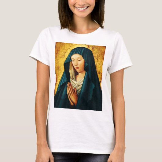 T-shirt Vierge Marie Hodegetria Icône Byzantine Catholique (Devant)