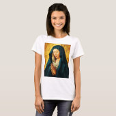 T-shirt Vierge Marie Hodegetria Icône Byzantine Catholique (Devant entier)