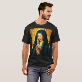 T-shirt Vierge Marie Hodegetria Icône Byzantine Catholique (Devant entier)
