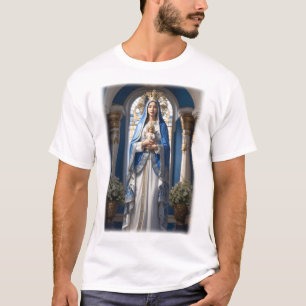 T-shirt Vierge Marie tenant Bébé Jésus