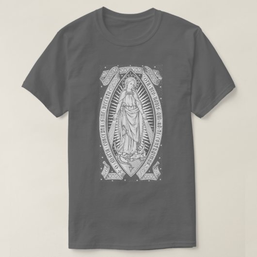 T-shirt Vierge Marie Vintage catholique (Design devant)