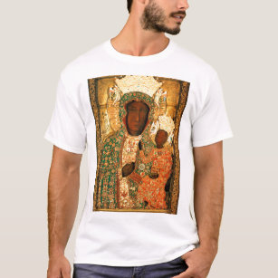 T-shirt Vierge noire et enfant Notre-Dame de Czestochowa