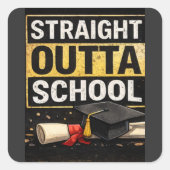 T-Shirt Vierkante Sticker (Voorkant)