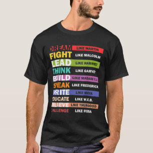 T-shirt Vies Noires Problèmes Dirigeants Noirs Histoire de