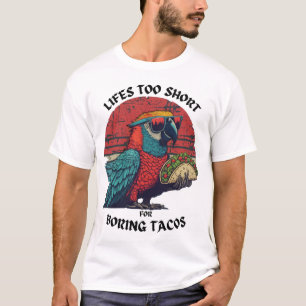 T-shirt Vies Trop Courtes Pour Ennuyeux Tacos Retro Sunset