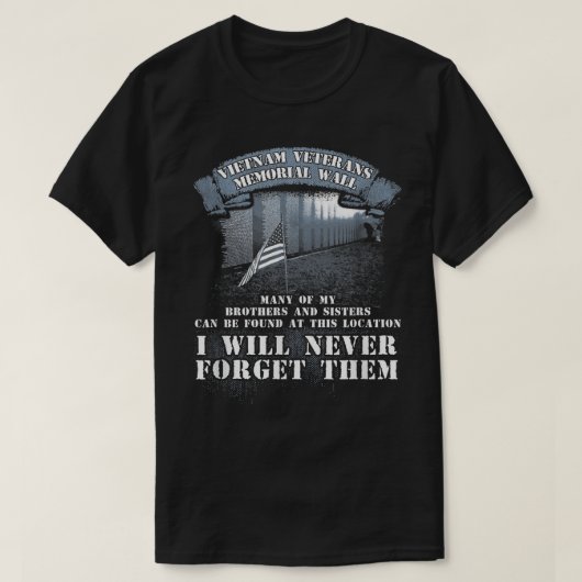 T-shirt Viêt-nam War Memorial Mur Art Design Cadeau (Design devant)