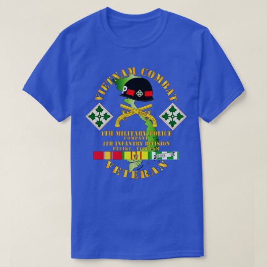 T-shirt Vietnam Combattants avec 4e compagnie de police mi (Design devant)