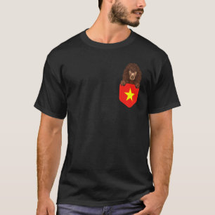 T-shirt Vietnam Drapeau Irlandais Chien Espagnol À Poche