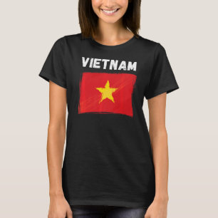 T-shirt Vietnam Flag Holiday Vintage Grunge Vietnamien Fla