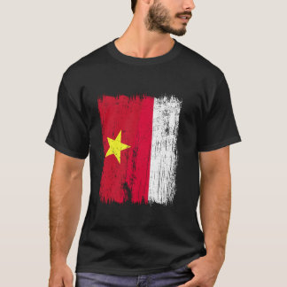 T-shirt Vietnam Pologne Demi Drapeau Vietnamien Polonais A