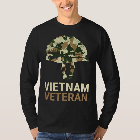 T-shirt Vietnam Veteran Camo Helmet (Devant)