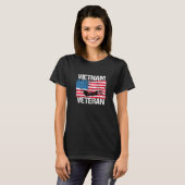 T-shirt Vietnam Veteran Transport Helicopter  US Flag (Devant entier)