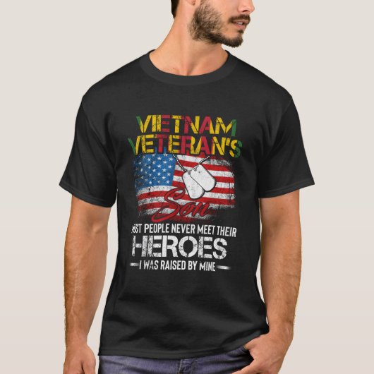T-shirt Vietnam Veteran'S Son Vietnam Vet (Devant)