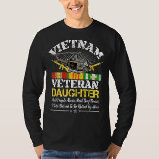 T-shirt Vietnam Vétérinaire Fille Élevée Par Mon Héros Mil