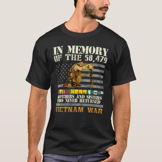 T-shirt Vietnam War Veterans US Memorial Day In The Memory (Devant)