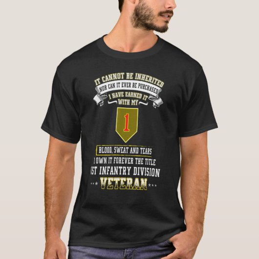 T-shirt Vieux 1° division d'infanterie (Devant)