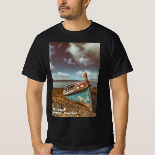 T-shirt Vieux Aiola. Bateau traditionnel portugais sur la 