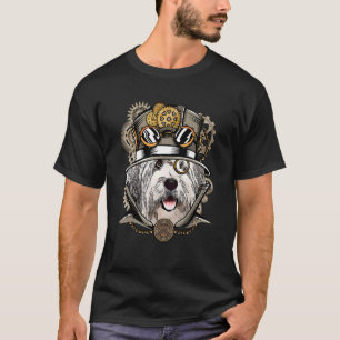 T-shirt Vieux anglais Cheepdog Chien Steampunk