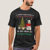 T-shirt Vieux anglais Cheepdog Reinder Christmas Tree Orna (Devant)