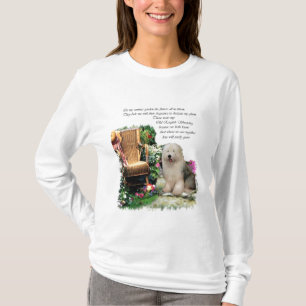 T-shirt Vieux anglais Sheepdog Art Cadeaux