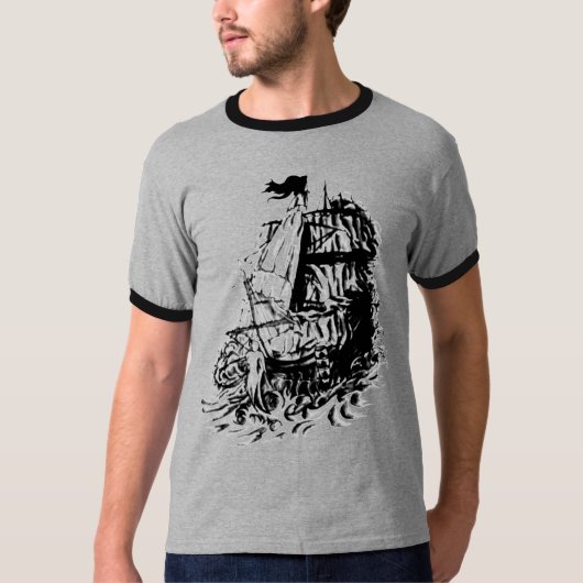 T-shirt vieux bateau par l'encre (de joey) (Devant)