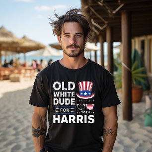 T-shirt Vieux Blancs Pour l'Élection de Kamala Harris 2024