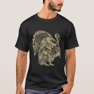 T-shirt Vieux Camo Turquie Chasse Thankgiving Cadeau