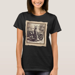 T-shirt Vieux Chat Tom Véhicule Ancien Automobile Voiture