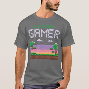 T-shirt Vieux Cons de jeux vidéo rétro pour écoliers Geeks