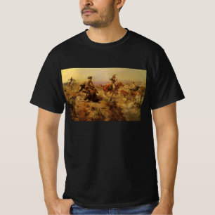 T-shirt Vieux Cowboys, Renversés par CM Russell