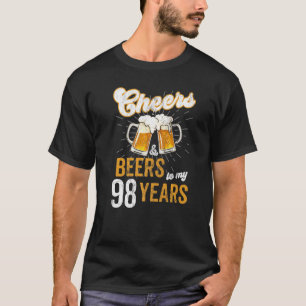 T-shirt Vieux De 98 Ans Cheers And Beers 1924 Vintage 98th