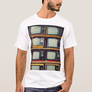 T-shirt Vieux écran noir de télévision rétro