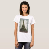 T-shirt Vieux effet photo Tour Eiffel Paris (Devant entier)