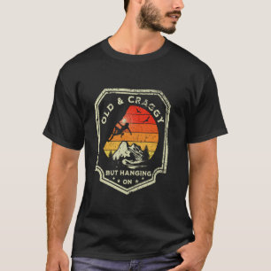 T-shirt Vieux et Craggy Mais Tenant Toujours Sur Graphique