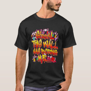 T-shirt Vieux Graffiti Lettres Street Art Boring Wall