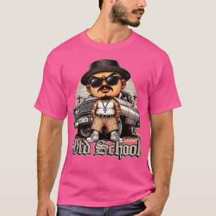 T-shirt Vieux Hip hop de l'école inférieure chemise Chican