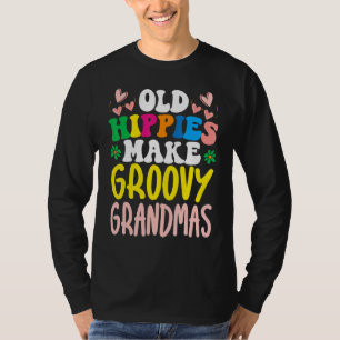 T-shirt Vieux Hippies Font de Groovy Grand-mères Meilleure