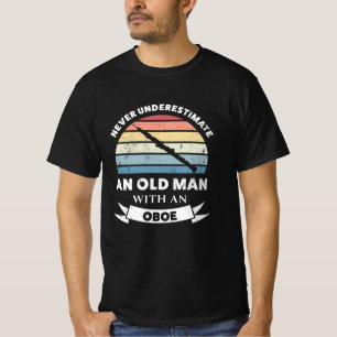 T-shirt Vieux homme avec papa cadeau de musique Oboe