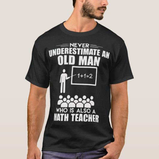 T-shirt Vieux Homme Math cheval dit cool (Devant)