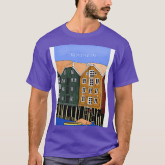 T-shirt Vieux magasins Trondheim Norvège 1